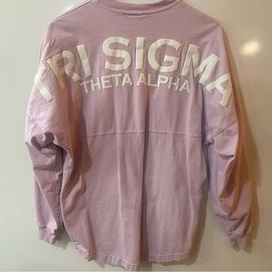 Tri Sigma Theta Alpha lavender cotton spirit Jersey size small